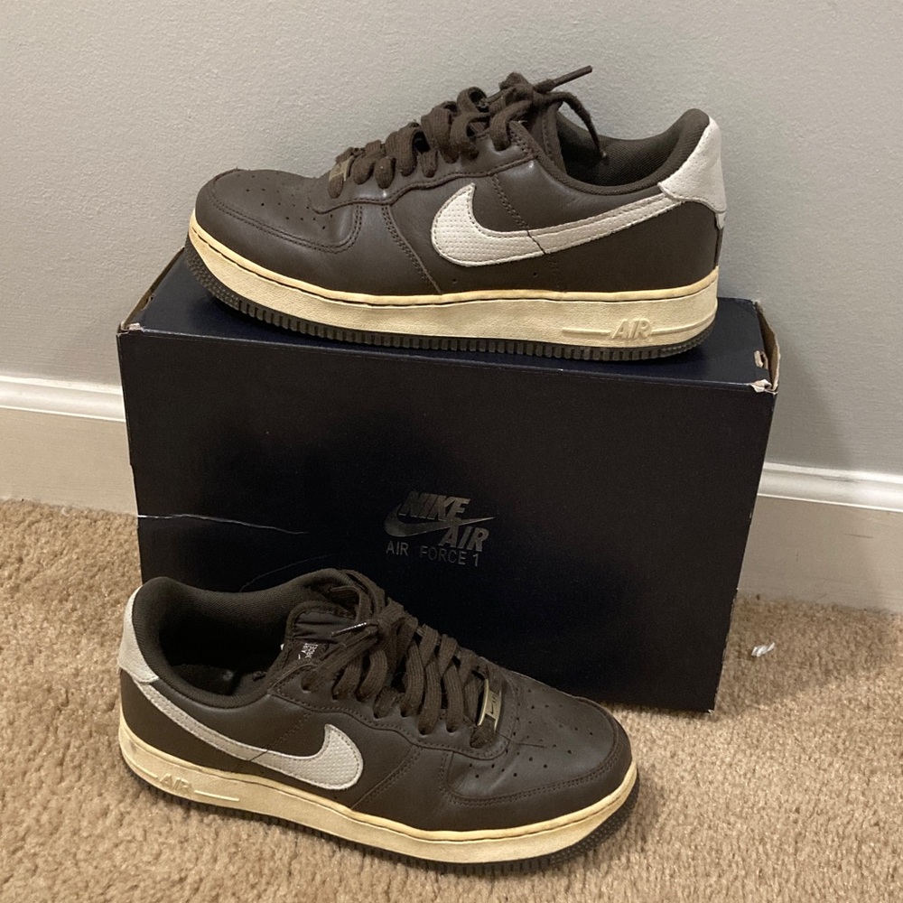 Nike Air Force 1 ‘07 Craft Dark Chocolate and Light Bone Sneakers